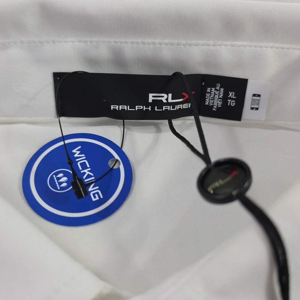Ralph Lauren RLX Performance Golf Polo Wicking Men's XL White NEW Tennis NWT